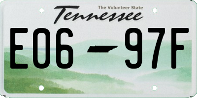 TN license plate E0697F