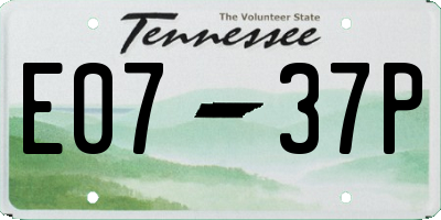 TN license plate E0737P