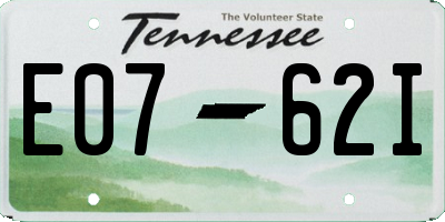 TN license plate E0762I