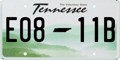 TN license plate E0811B