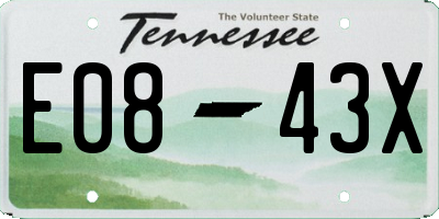 TN license plate E0843X