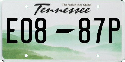 TN license plate E0887P