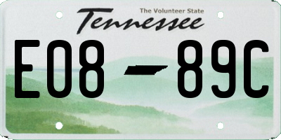 TN license plate E0889C