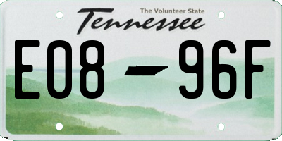 TN license plate E0896F