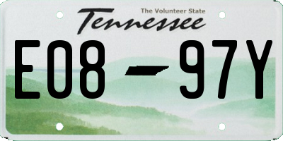 TN license plate E0897Y