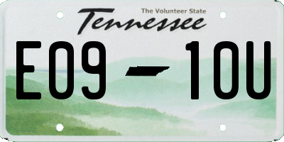 TN license plate E0910U