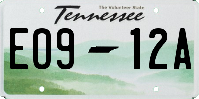 TN license plate E0912A