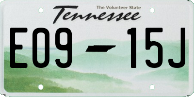 TN license plate E0915J