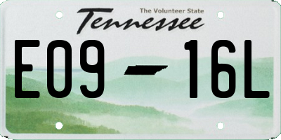 TN license plate E0916L