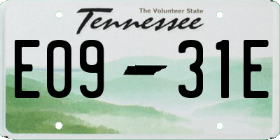 TN license plate E0931E
