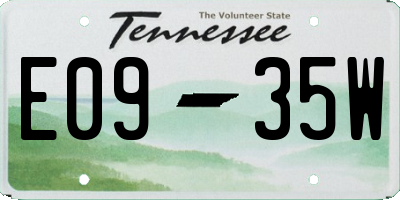 TN license plate E0935W