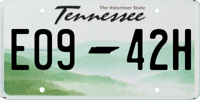 TN license plate E0942H