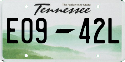 TN license plate E0942L