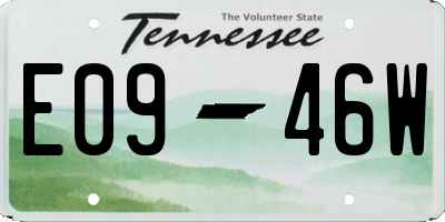 TN license plate E0946W