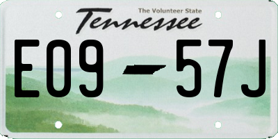 TN license plate E0957J
