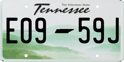 TN license plate E0959J