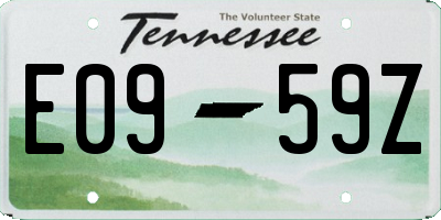 TN license plate E0959Z