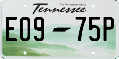 TN license plate E0975P
