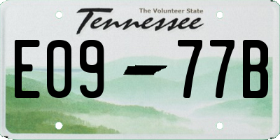 TN license plate E0977B