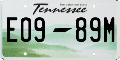 TN license plate E0989M