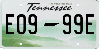 TN license plate E0999E