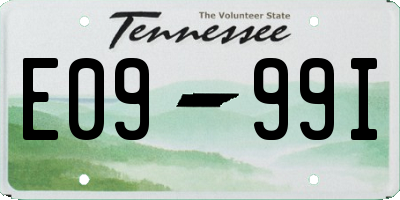 TN license plate E0999I