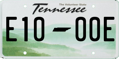 TN license plate E1000E