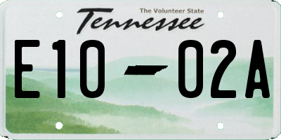 TN license plate E1002A