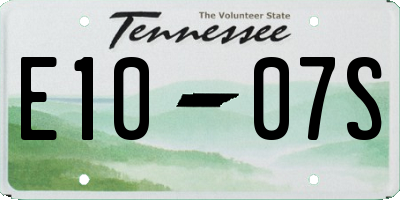 TN license plate E1007S