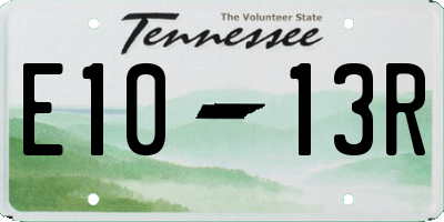 TN license plate E1013R