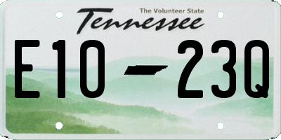 TN license plate E1023Q
