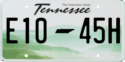 TN license plate E1045H