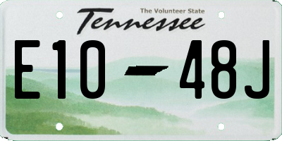 TN license plate E1048J