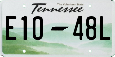 TN license plate E1048L
