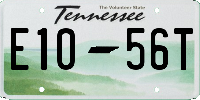 TN license plate E1056T