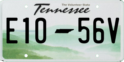 TN license plate E1056V