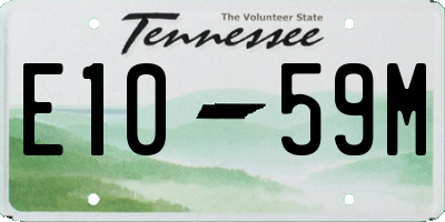 TN license plate E1059M