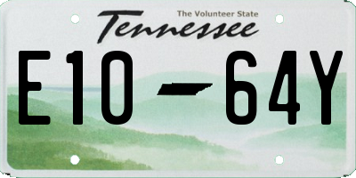 TN license plate E1064Y