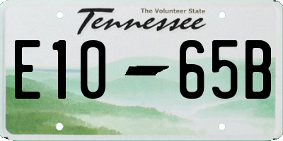 TN license plate E1065B