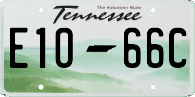 TN license plate E1066C