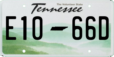 TN license plate E1066D