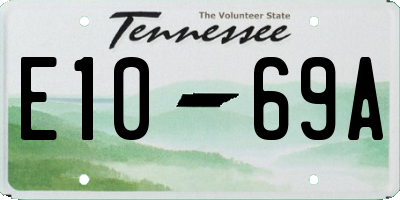 TN license plate E1069A