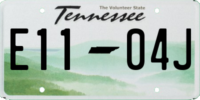 TN license plate E1104J