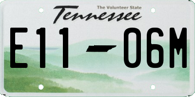 TN license plate E1106M
