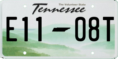 TN license plate E1108T
