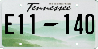 TN license plate E1114O