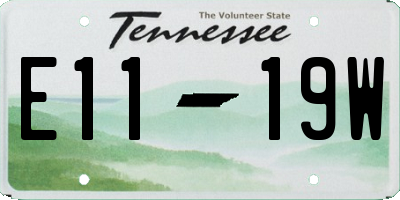 TN license plate E1119W