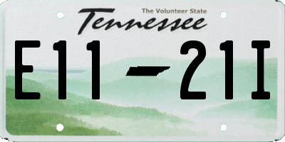 TN license plate E1121I