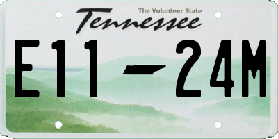 TN license plate E1124M