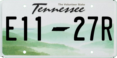 TN license plate E1127R